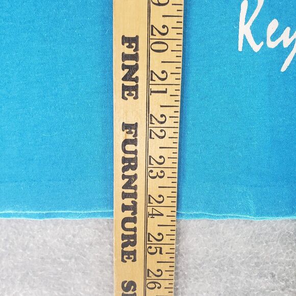 Vintage Textile Prints Key Largo Graphic T-Shirt Mens Large Blue Destination USA - Picture 6 of 6